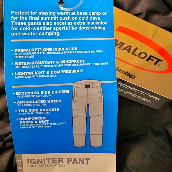 Eddie Bauer First Ascent Mountaineering Igniter Pants — black, size small - Picture 3 of 3